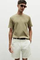 T-shirt gaufré Coupe Classique