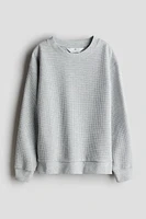 Waffled Cotton Sweatshirt