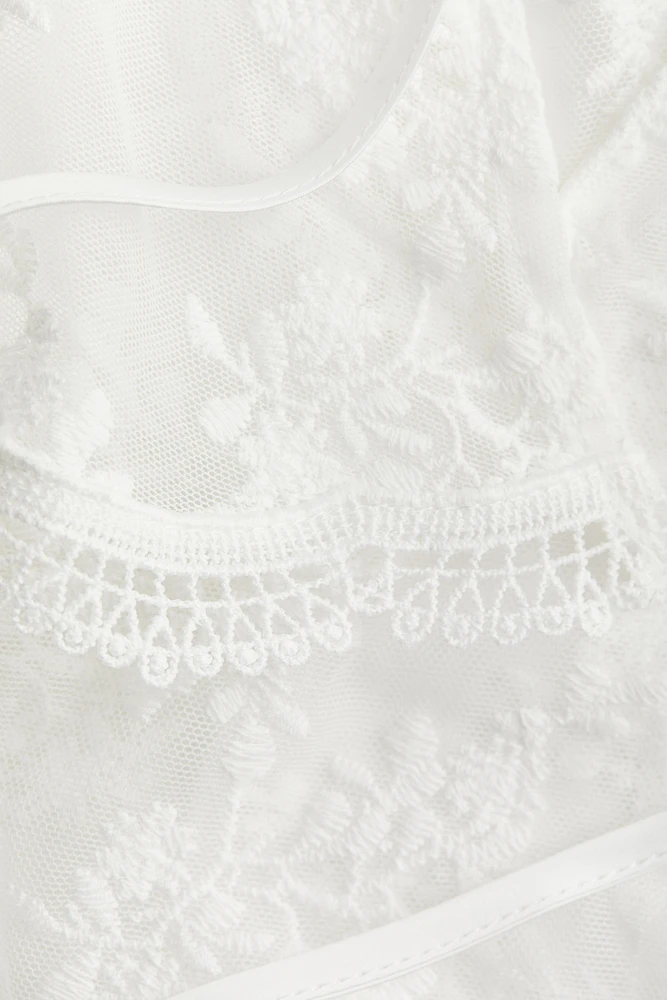 Flounced Lace Blouse