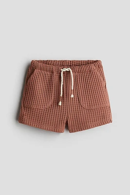 Short en jersey gaufré