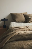 Parure de couette lit simple en mousseline