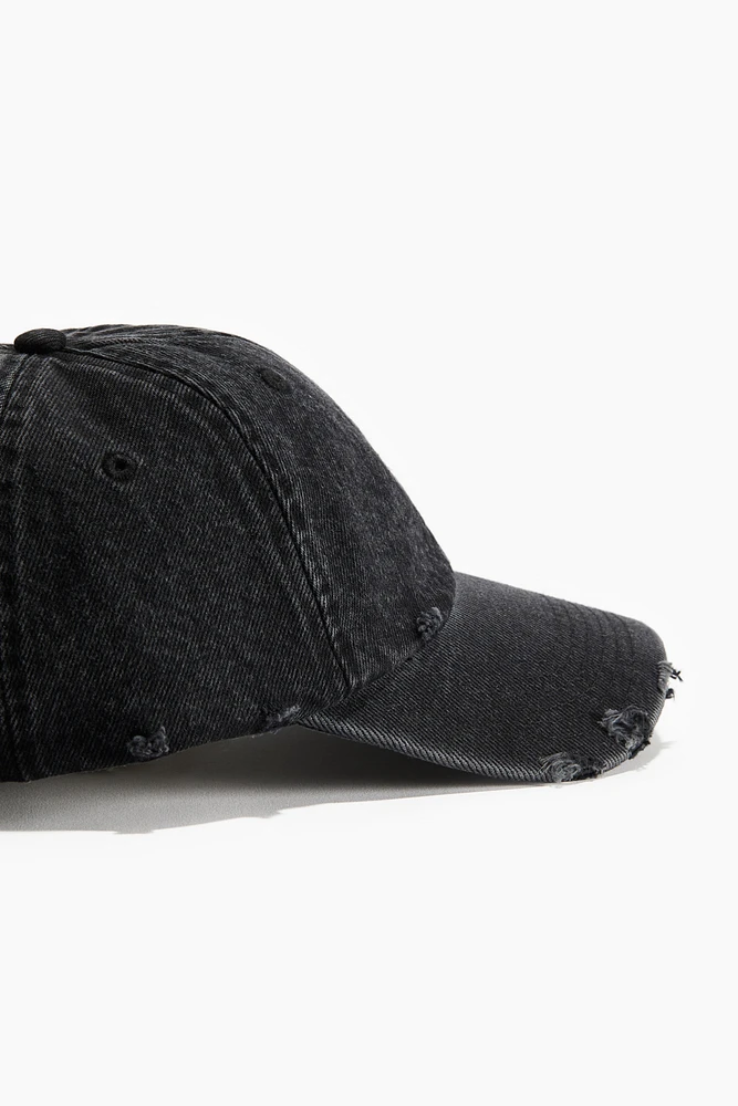 Cap with Heavily Distressed Details