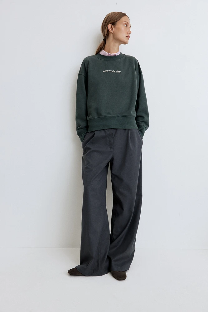 Pantalon large en sergé