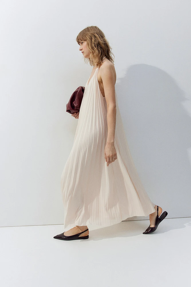 Pleated Jersey Dress