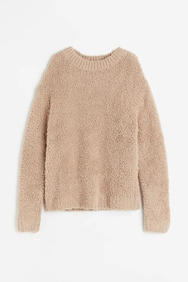 Fluffy-knit Loungewear Top