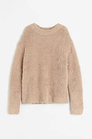 Fluffy-knit Loungewear Top