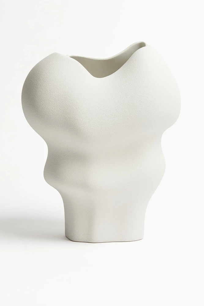 Extra-Large Irregular-Shaped Stoneware Vase