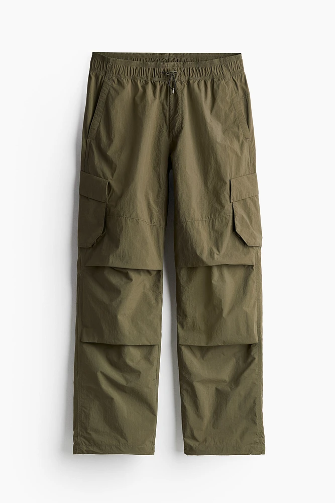 Loose Fit Parachute Cargo Pants