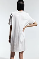 T-shirt Dress with Shoulder Pads