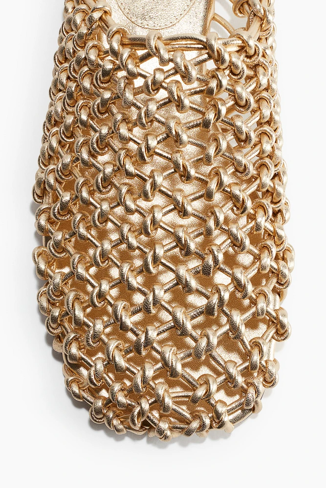 Knotted Leather Mules