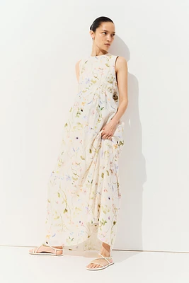 MAMA Long Dress with Bow at Back