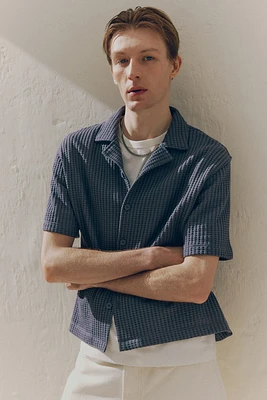 Loose-Fit Waffled Resort Shirt