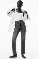 Slim Straight High Ankle Jeans
