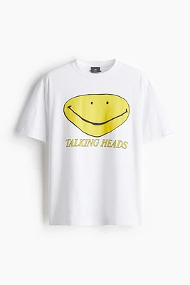 Loose Fit Vintage-Look Printed T-Shirt