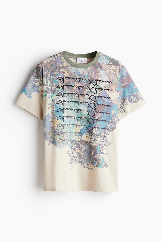 Floral-Print Cotton T-shirt