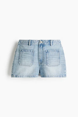 High-Rise Denim Shorts