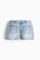 High-Rise Denim Shorts