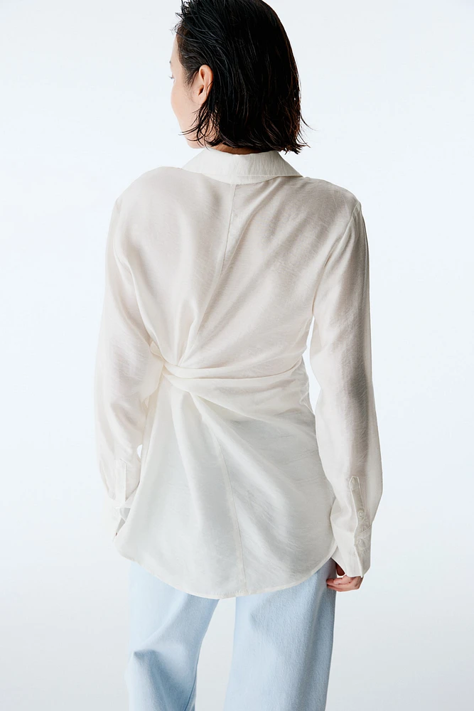 MAMA Before & After Tie-Detail Shirt