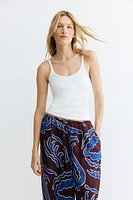 Patterned Twill Pants