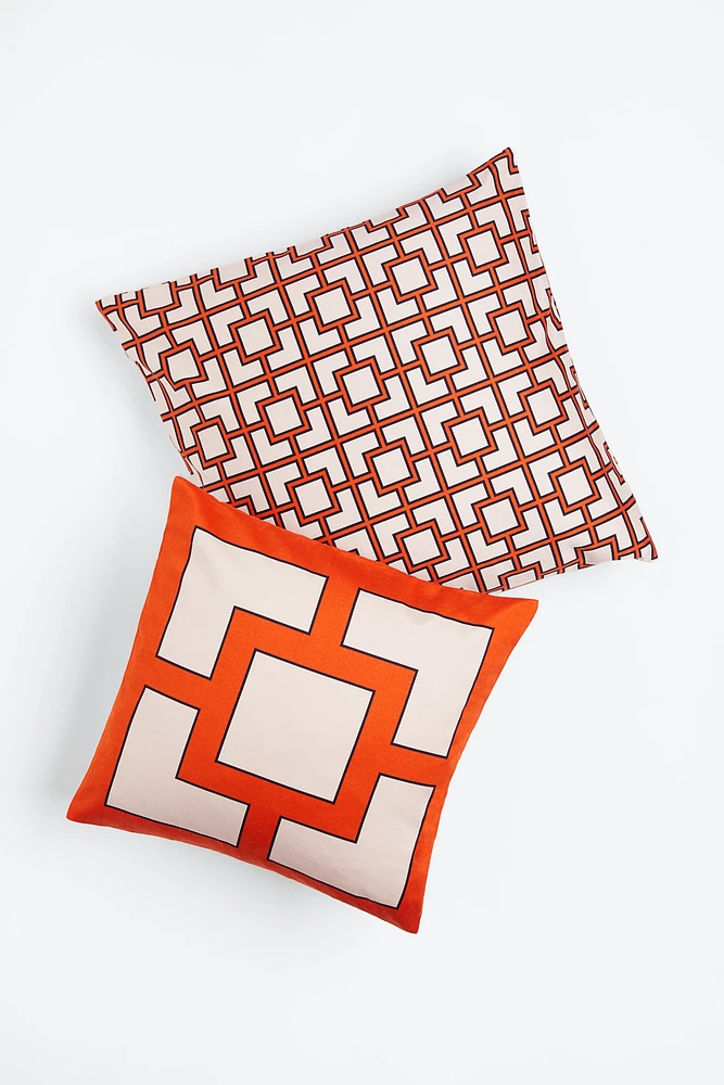 Lot de 2 housses de coussin en satin