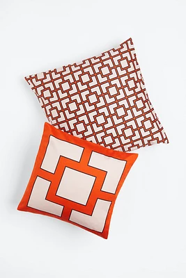 Lot de 2 housses de coussin en satin