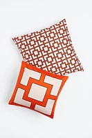 Lot de 2 housses de coussin en satin