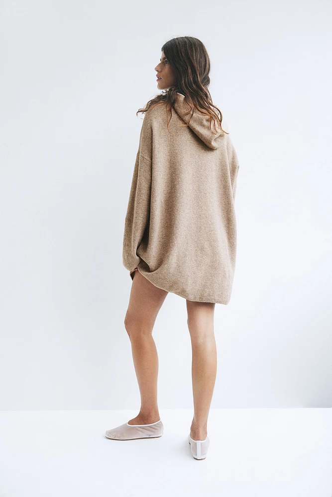 Hooded Fine-Knit Dress