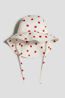 Patterned Cotton Sun Hat