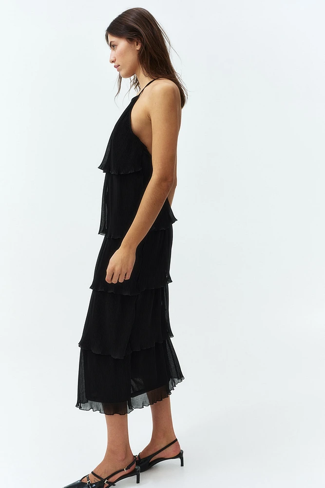 Tiered Plissé Dress