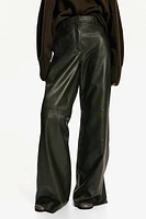 Straight Leather Pants