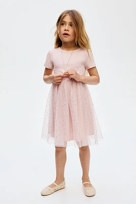 Dress with Tulle Skirt