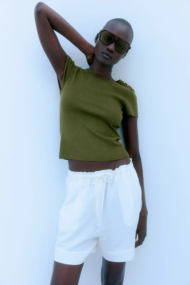 T-shirt en fin tricot
