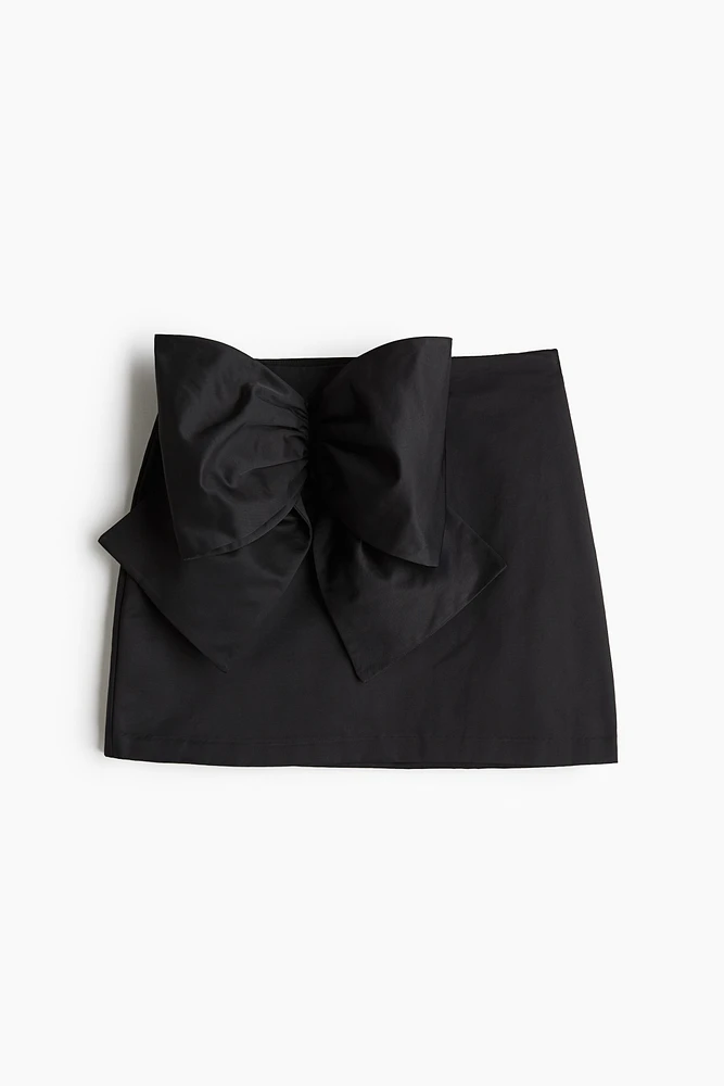 Bow-Front Mini Skirt