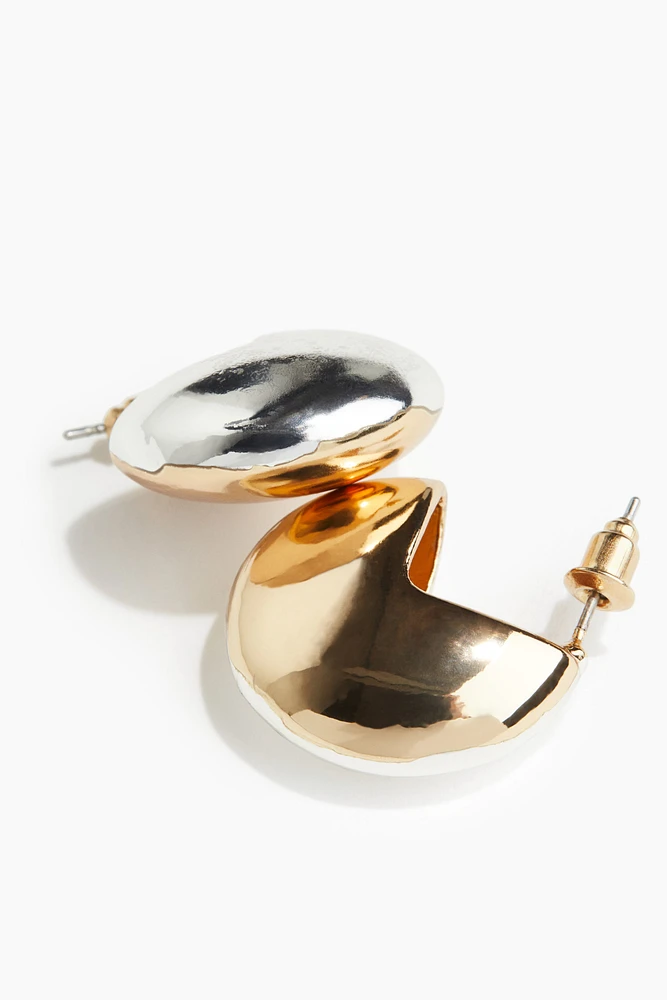 Two-Toned Dome Earrings