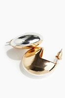 Two-Toned Dome Earrings