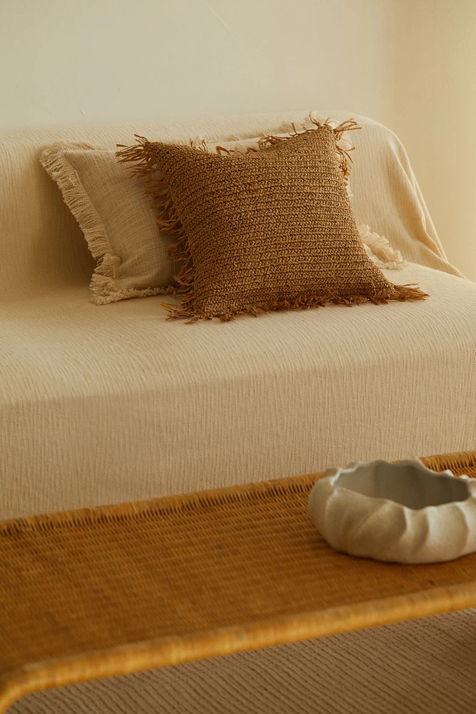 Paper Straw Cushion Cover