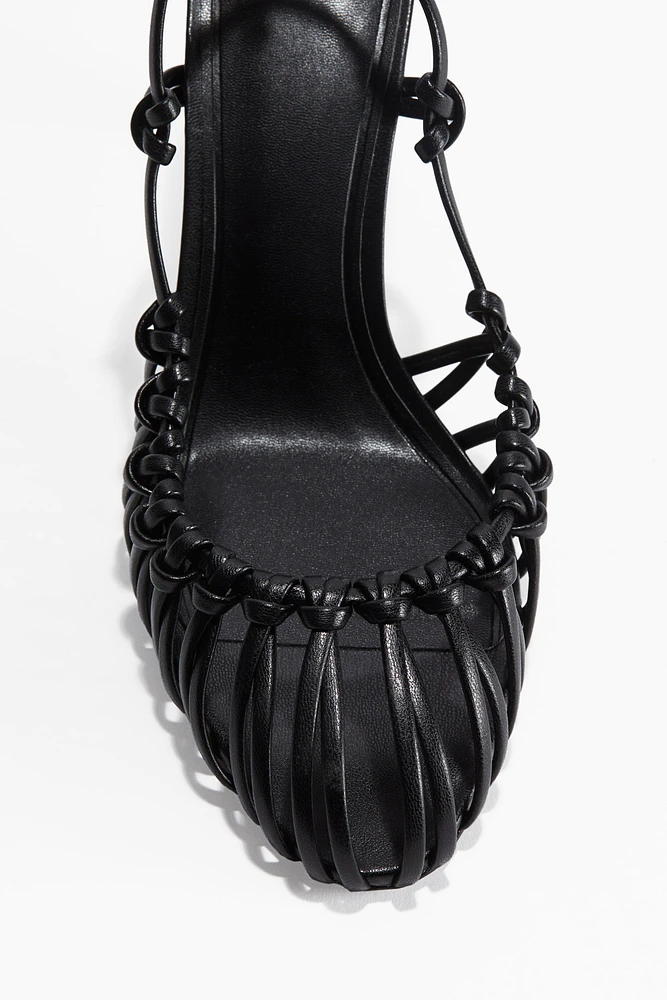 Heeled Slingbacks with Knots