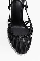Heeled Slingbacks with Knots