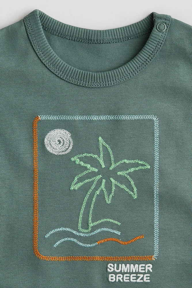 T-shirt en coton imprimé