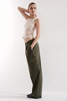 Wide-Leg Cargo Pants