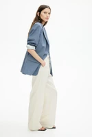 Linen-Blend Pants