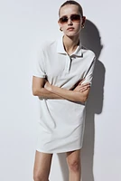 Cotton Piqué Dress with Collar