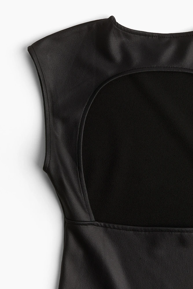 Open-back Cap-sleeved Bodysuit