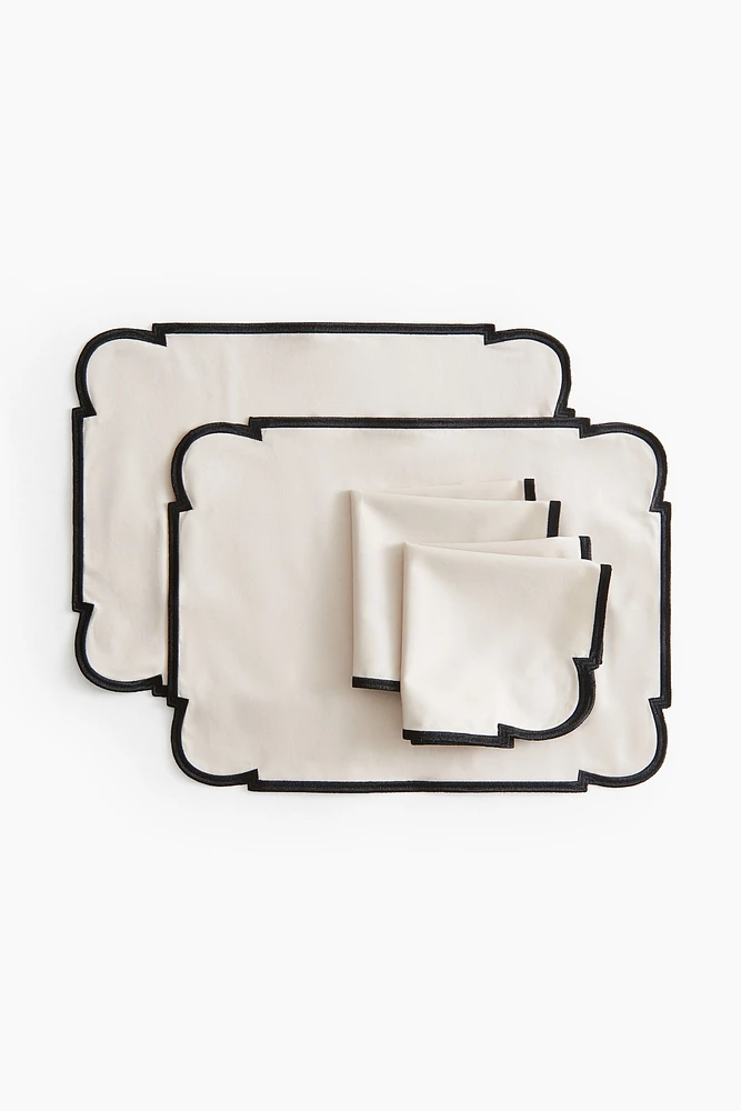 2-pack Cotton Placemats and Napkins