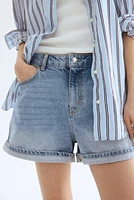 High Waist Denim Shorts