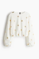 Crinkled Jersey Top