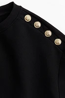 Button-Detail Sweatshirt