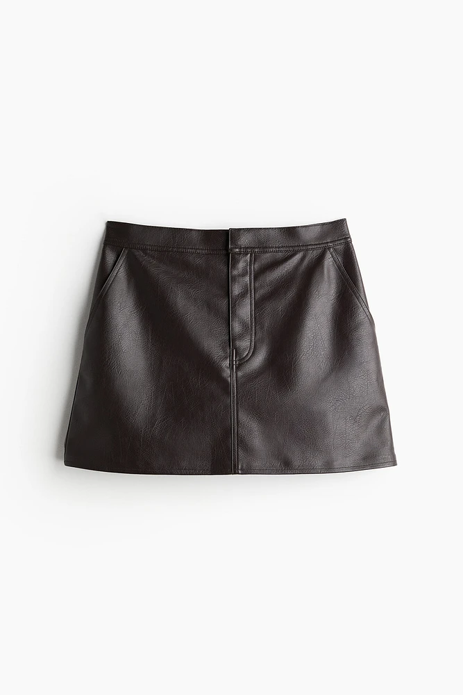 Coated Mini Skirt