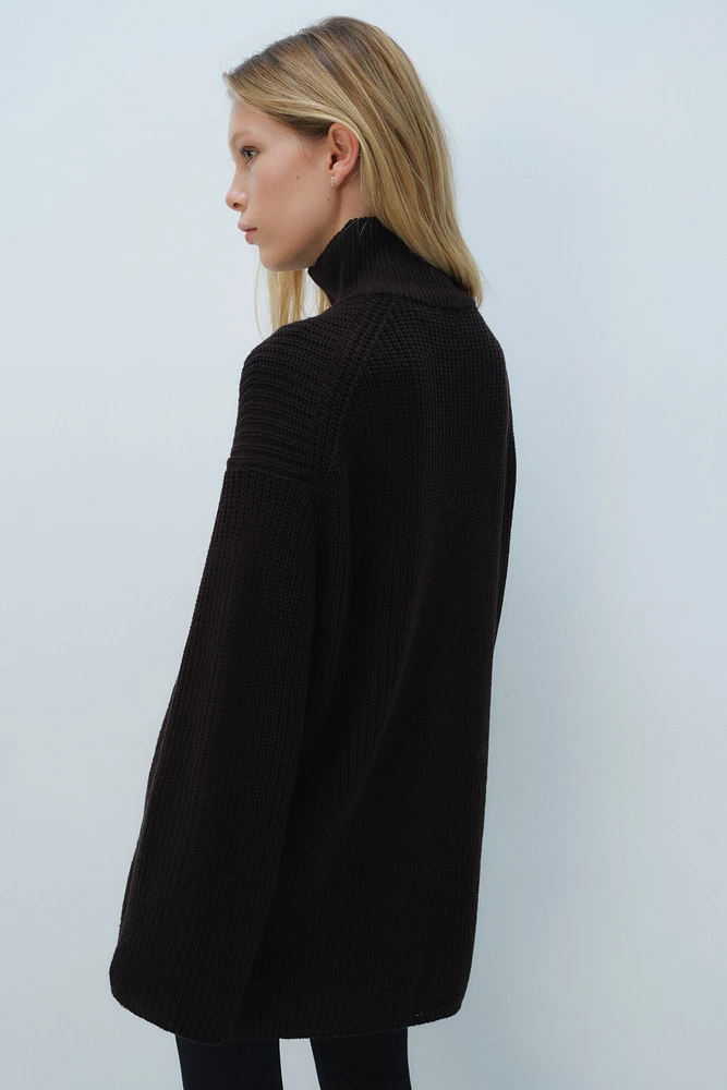 Chunky-Knit Half-Zip Sweater