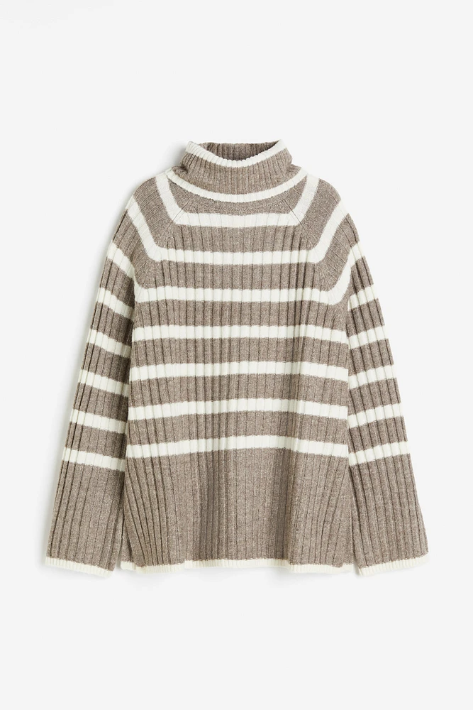 Rib-knit Turtleneck Sweater